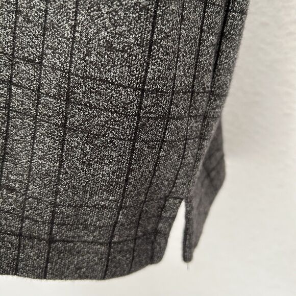 GB Geoffrey Bean Sweater Men Large Gray Plaid Henley Pullover Casual Comfy Dad - Picture 9 of 12